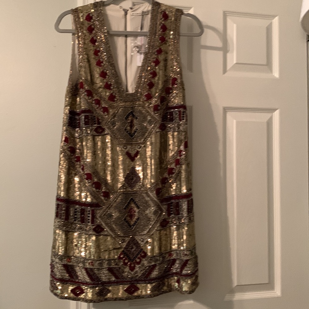 Alice + Olivia beaded & sequin dress, 2, NWT - Picture 2 of 11